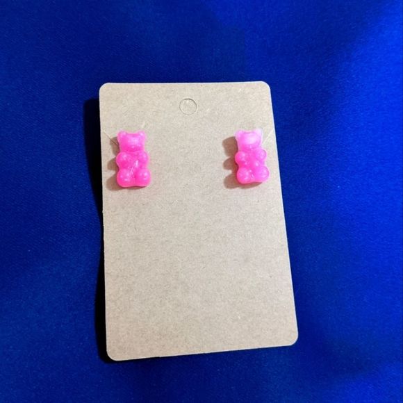 π Bubblegum Gummy Bear Stud Earrings